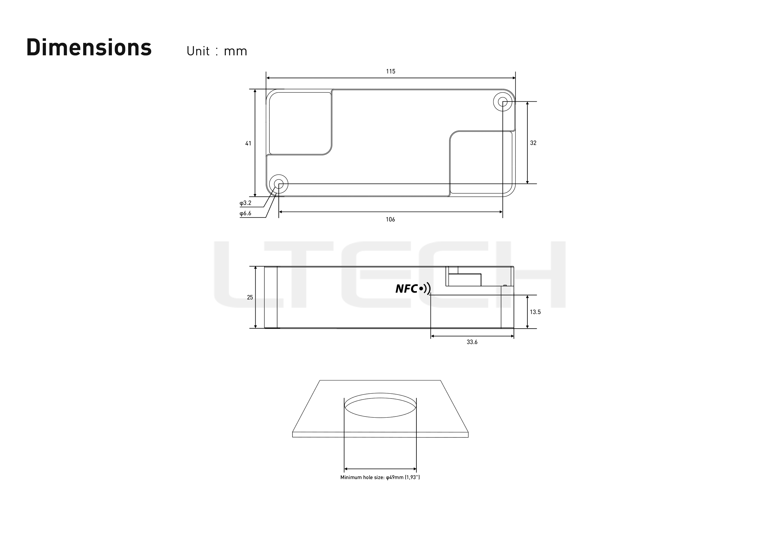 NFC On/Off Constant Current Drivers LTECH Fixed output Driver